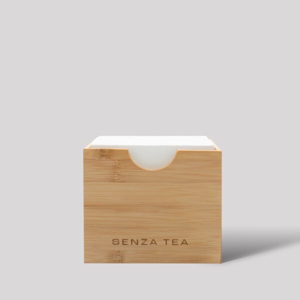 Bamboe bakje voor theefilters met draad